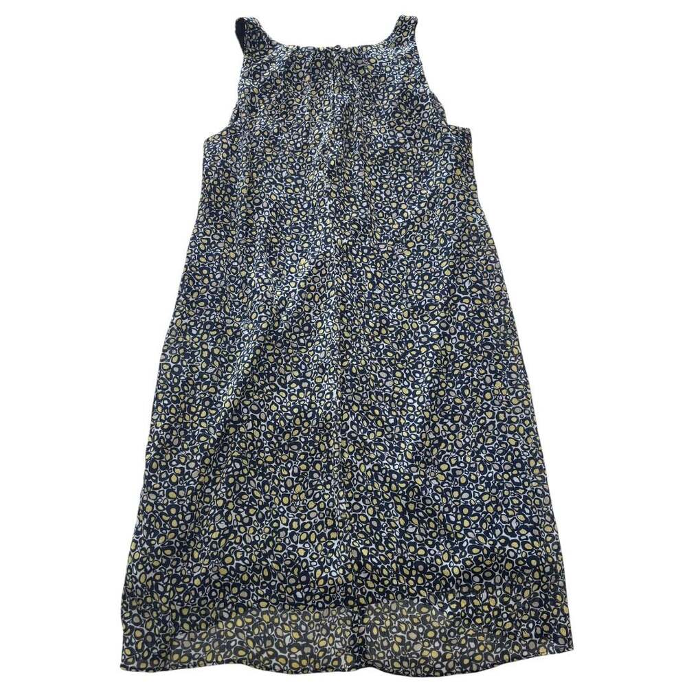 Robbie Bee Navy Yellow Animal Print Sleeveless Shift Dress Size 10 - Picture 3 of 6